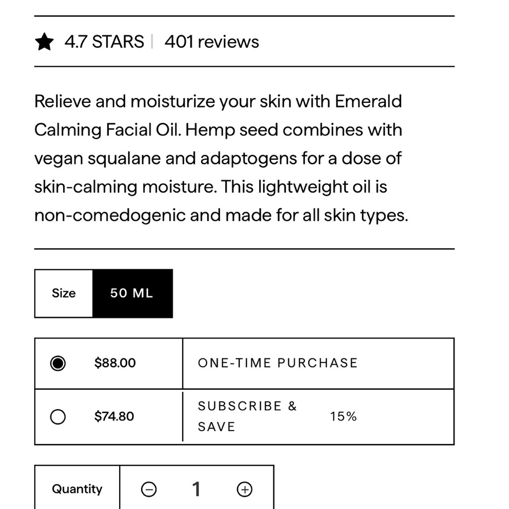 Herbivore Botanicals Emerald Facial Oil - Vibrant Green - Picture 3 of 3